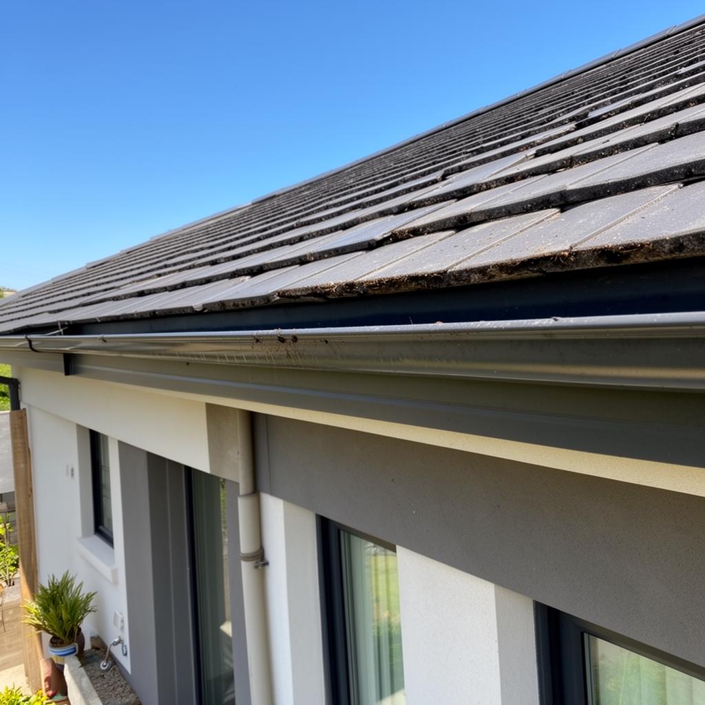 Clean roof gutters